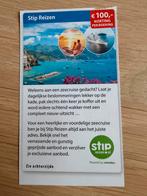 100 euro korting bij Stip reizen. Kortingsbon, Tickets en Kaartjes, Eén persoon, Kortingsbon, Overige typen