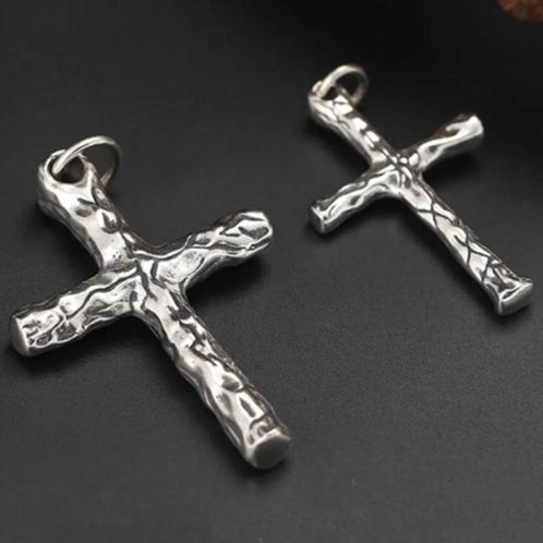 Massief kruis in 2 afmetingen - 925 zilver, Sieraden, Tassen en Uiterlijk, Kettinghangers, Nieuw, Zilver, Zilver, Kruis of Symbool