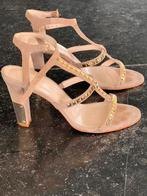 Madeleine sandalen beige suède goud mt 39 z.g.a.n., Verzenden, Beige, Sandalen of Muiltjes, Zo goed als nieuw