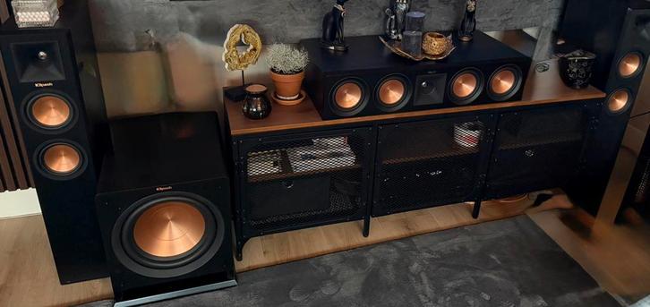 Complete Klipsch home cinema set + Pioneer versterker, Audio, Tv en Foto, Versterkers en Receivers, Zo goed als nieuw, 120 watt of meer