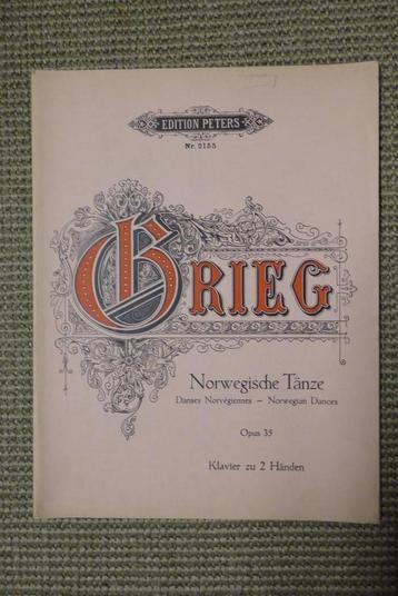 5x Leer- bladmuziek piano,oa Schumann, Diabelli,Parlow,Grieg beschikbaar voor biedingen