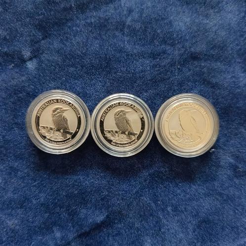 3x Platina Kookaburra 1/10 oz 2021 (met capsule), Postzegels en Munten, Edelmetalen en Baren, Zilver, Ophalen of Verzenden