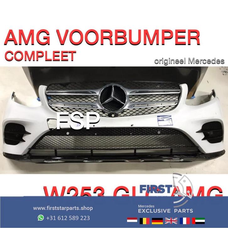 W253 GLC AMG Voorbumper Mercedes origineel wit 2016-2019 bum, Auto-onderdelen, Carrosserie en Plaatwerk, Bumper, Mercedes-Benz