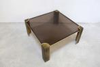 Vintage Mid Century Hollywood Recency bronzen salontafel, Huis en Inrichting, Tafels | Salontafels, Ophalen, Gebruikt, 100 tot 150 cm