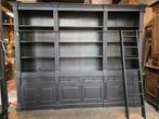 Zwarte bibliotheekkast | boekenkast | buffetkast Flamant XXL, Huis en Inrichting, Gebruikt, Flamant eichholtz, Flamant, 200 cm of meer