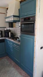 Houten Keuken, Ophalen, Gebruikt, U-keuken, Blauw