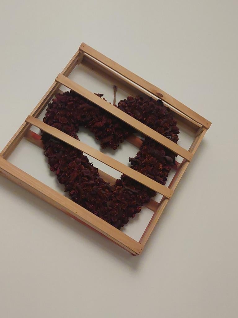 Hart  kader, Huis en Inrichting, Woonaccessoires | Spiegels, Minder dan 50 cm, Gebruikt, Ophalen of Verzenden, Minder dan 100 cm