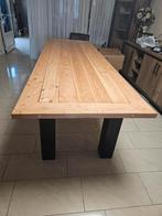 Eetkamertafel met zwarte poten 299x100 cm, Huis en Inrichting, Tafels | Eettafels, Zo goed als nieuw, Vijf personen of meer, 150 tot 200 cm