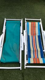 Retro vintage strandstoelen, Tuin en Terras, Ophalen, Gebruikt, Hout