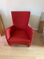 Stoel fauteuil rood, Ophalen, 75 tot 100 cm, Zo goed als nieuw, Stof