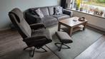 Leen Bakker Vincent Relaxfauteuil met Hocker, Ophalen, Gebruikt, 50 tot 75 cm