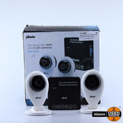 Alecto DVB-100 SET Netwerk Video Recorder met 2 wifi camera', Doe-het-zelf en Verbouw, IJzerwaren en Bevestigingsmiddelen, Zo goed als nieuw