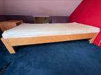Auping auronde beuken 90x210 met bijzet tafel, Huis en Inrichting, Slaapkamer | Bedden, Ophalen, Eenpersoons, Zo goed als nieuw
