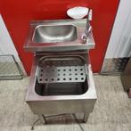 RVS HCB Dubbele Wasbak Spoelbak Uitgietbak combi, Huis en Inrichting, Keuken | Keukenelementen, Overige kleuren, Zo goed als nieuw