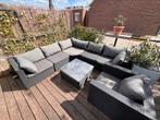 Loungeset antraciet 7-delig Bois Le Duc incl. tafel & stoel, Tuin en Terras, 6 zitplaatsen, Kunststof, Bank, Gebruikt