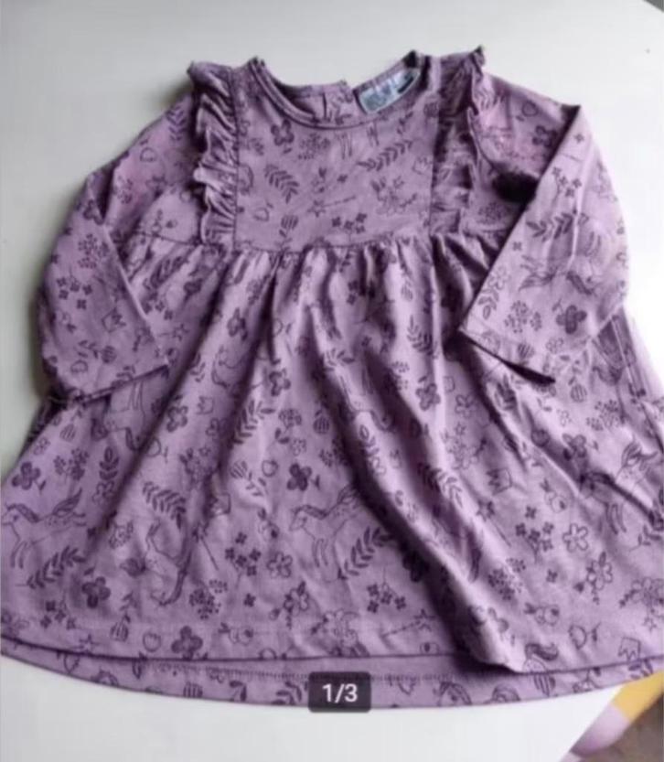 Ergee Jurk Jurkje Feestjurkje Baby maat mt 80 Paars Hema, Kinderen en Baby's, Babykleding | Maat 80, Zo goed als nieuw, Meisje