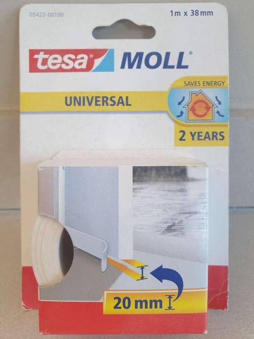 Tesa Moll 1m x 38mm zelfklevende schuimstof dorpelstrip, Doe-het-zelf en Verbouw, Deuren en Horren, Nieuw, 80 tot 100 cm, Ophalen of Verzenden