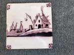 3 Antieke mangaan tegeltjes, Antiek en Kunst, Antiek | Wandborden en Tegels, Ophalen of Verzenden