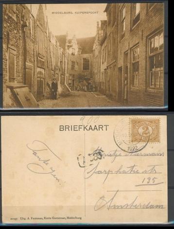 Middelburg 1922 Kuiperspoort Foto Ansichtkaart 1104b jdu beschikbaar voor biedingen