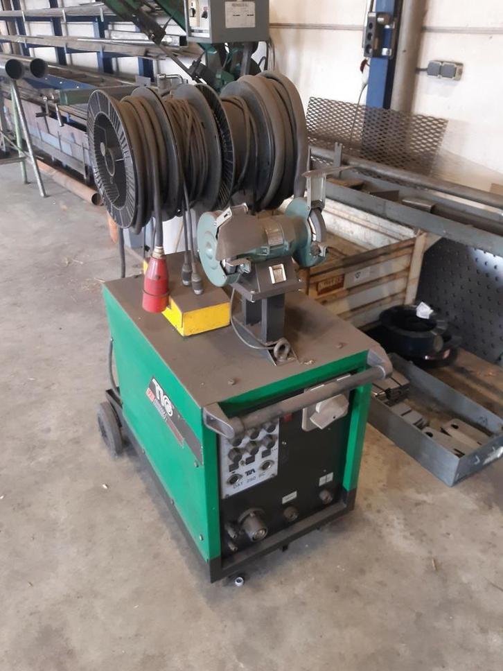 Tig  lasapparaat kompleet met fles en slijpmachientje., Doe-het-zelf en Verbouw, Gereedschap | Lasapparaten, Gebruikt, Tig, 150 tot 250 ampère