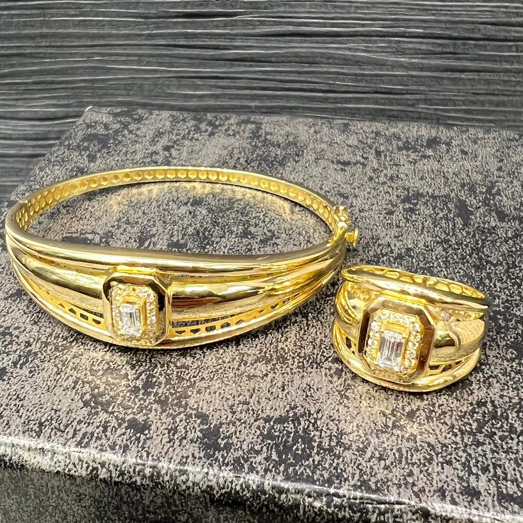 18 karaat gouden armband met ring Marokkaans goud, Ophalen of Verzenden, Zo goed als nieuw, Goud, Dame
