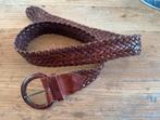 Pauw bruine leren gevlochten riem ceintuur 108 CHCS, Pauw, Ophalen of Verzenden, Gedragen, 3 tot 5 cm
