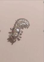 Zilverkleurige broche eekhoorn, Sieraden, Tassen en Uiterlijk, Broches, Overige materialen, Minder dan 4 cm, Ophalen of Verzenden