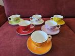 # 6 Trendhopper koffie / cappuccino kop en schotels, Huis en Inrichting, Keuken | Servies, Ophalen of Verzenden, Zo goed als nieuw