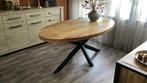 Grote ovale eettafel formaat 180 x100 Mangohout metalen poot, Huis en Inrichting, Tafels | Eettafels, Ophalen, Zo goed als nieuw
