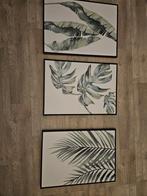 ingelijst /canvas bladeren 50x70, Antiek en Kunst, Ophalen