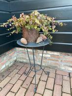 Brocante rond( Bistro)tafeltje van ijzer, Ophalen of Verzenden, Gebruikt, Rond, Metaal