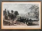 Antieke staalgravure Tamar (Allom) – ingelijst & gekleurd, Ophalen of Verzenden