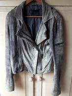 grijze lederen jas, Gestuz, maat 42, Kleding | Dames, Verzenden, Maat 42/44 (L), Gestuz, Grijs