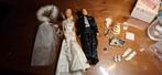 Barbie en ken bruid set taart bel kaarsen boeket, Ophalen of Verzenden, Gebruikt, Pop