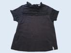 RETOUR zwart shirtje met kanten details mt 6 (116) ~ SJ2132, Kinderen en Baby's, Kinderkleding | Maat 116, Meisje, Ophalen of Verzenden
