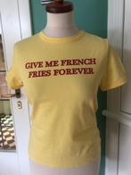 T-shirt van Zara met grappige tekst - S, als nieuw. festival, Kleding | Dames, T-shirts, Geel, Zo goed als nieuw, Korte mouw, Maat 36 (S)