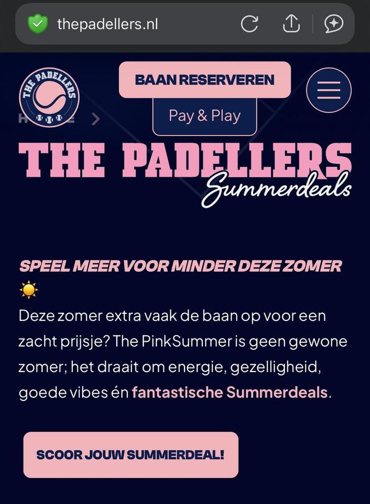The Padellers vouchers padel baan, Sport en Fitness, Padel, Nieuw, Padel-accessoire, Ophalen