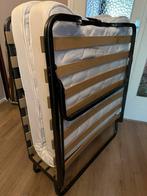 Opklap bed met matras, Huis en Inrichting, Slaapkamer | Bedden, 90 cm, Eenpersoons, Bruin, Ophalen of Verzenden