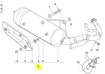 3 x originele uitlaat t.b.v. sportcity en Aprilia SR 890664