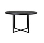 Prachtige tafel Dutchbone Class zwart visgraat Ø120cm, Ophalen, Rond, Zo goed als nieuw, Metaal