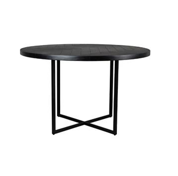 Prachtige tafel Dutchbone Class zwart visgraat Ø120cm beschikbaar voor biedingen