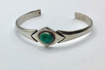 Vintage armband zilver 925 gemerkt Turquoise steen Art Deco beschikbaar voor biedingen