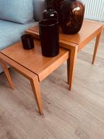 Set bijzettafels van massief hout. Géén spaanplaat!, Huis en Inrichting, Tafels | Bijzettafels, Minder dan 55 cm, Rond, Zo goed als nieuw