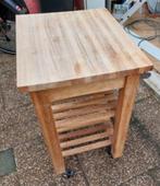 Houten keuken trolley op wielen, Huis en Inrichting, Ophalen, Zo goed als nieuw