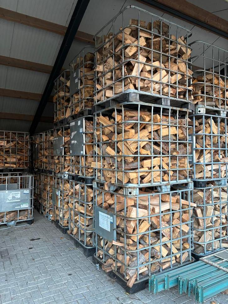 Gekloofd eiken/essen haardhout, droog., Tuin en Terras, Haardhout, Blokken, Eikenhout, 6 m³ of meer, Ophalen of Verzenden