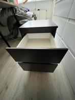 Zwart Malm ladekastje, Huis en Inrichting, Kasten | Ladekasten, Ophalen, Gebruikt, 1 of 2 laden, Minder dan 100 cm