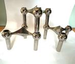 Stoff Nagel 3 vintage stapel kandelaars en kaarsen, Antiek en Kunst, Ophalen of Verzenden, Overige materialen