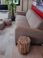 Beige Zitbank - Comfortabel en Stijlvol, Ophalen, Gebruikt, Driepersoons, 75 tot 100 cm