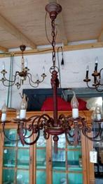 Brocante kroonluchter,  roodbruin, Ophalen, Gebruikt