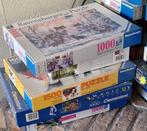 Set van 5 puzzels: 4 van 1000 en 1 van 1500 stukjes, Ophalen of Verzenden, 500 t/m 1500 stukjes, Zo goed als nieuw, Legpuzzel